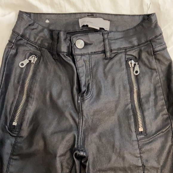 Black Leather Jeans - Picture 2 of 4